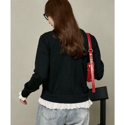【 MARY QUANT × PUBLUX 】別注蕾絲拼接針織開襟衫4