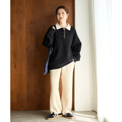 【 FREAK'S STORE 】撞色 POLO 領排釦針織上衣22