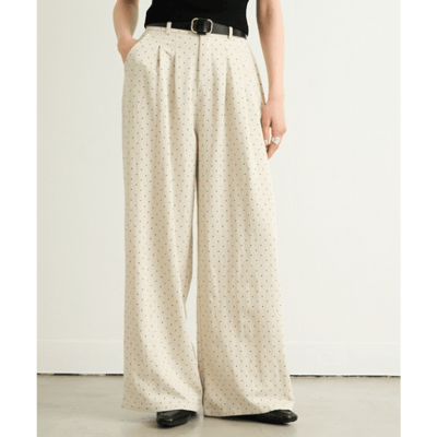 【 Lutim by u 】點點雙褶寬褲9