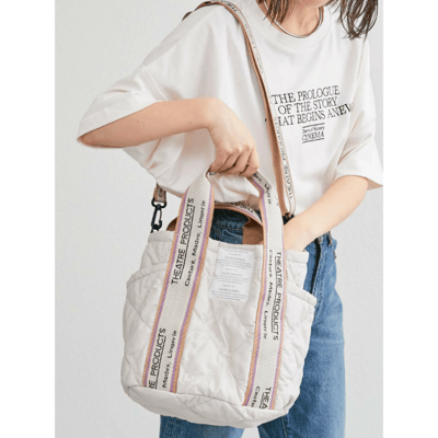 【THEATRE PRODUCTS 限定聯名 】緹花織帶絎縫水桶托特包8