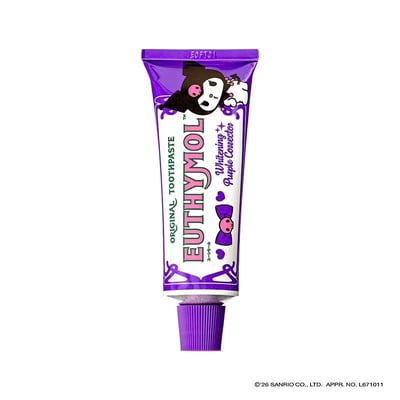 【 EUTHYMOL × KUROMI 】White Purple 紫色藥用牙膏2