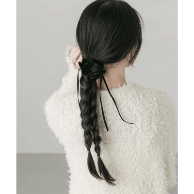 【日本DISCOAT】絲絨緞帶馬尾扣2