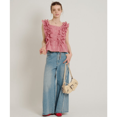 【 w closet 】法式短袖襯衫上衣19