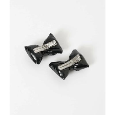 【日本DISCOAT】澎澎軟墊緞帶髮夾 2入組5