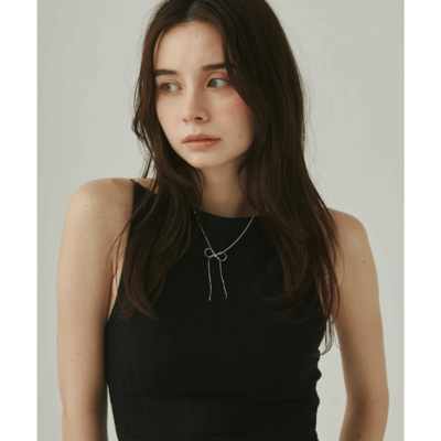 【 日本ciite 】抗敏醫療鋼簡約蝴蝶結項鍊6