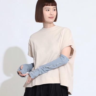 【 日本樂天銷量第一名 】木耳邊羅紋涼感手臂套4