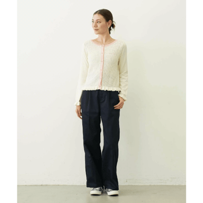 【 MILKFED. 】 FRILL KNIT CARDIGAN 撞色荷葉邊針織開襟衫8