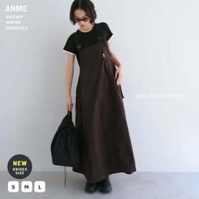 【日本 andme】多機能尼龍吊帶長裙 抗UV接觸涼感潑水加工1