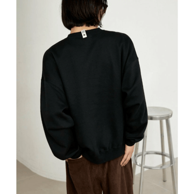 【 MARY QUANT × PUBLUX 】刷毛圓領 Logo 大學T6