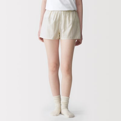 【日本 MUJI】女款 側邊無縫二重紗平口褲3