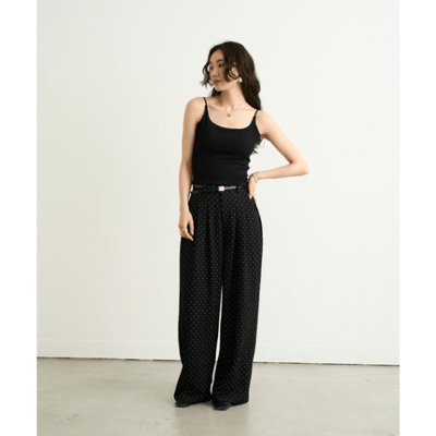 【 Lutim by u 】點點雙褶寬褲7