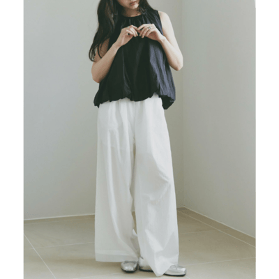 【 日本Freesia  】無袖氣球下擺透視上衣4