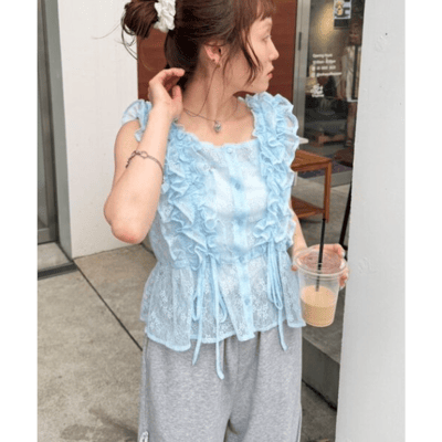 【 w closet 】法式短袖襯衫上衣9