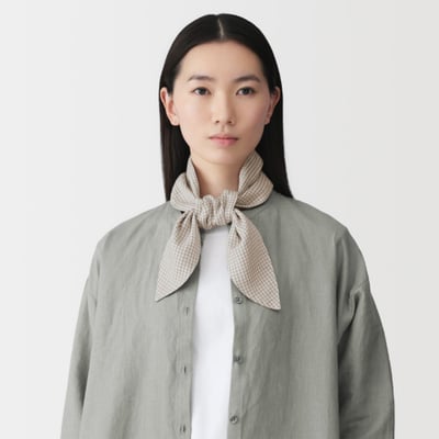 【 日本 MUJI 】抗UV天絲麻口袋圍巾8