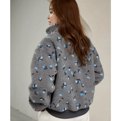 【 MARY QUANT × PUBLUX 】別注滿版花朵毛絨外套5