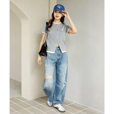 【 MARY QUANT 】限定展開・層次感短袖針織外套5