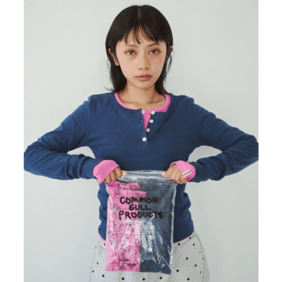 【Mai-Shin】亨利領口袋長袖 TEE1