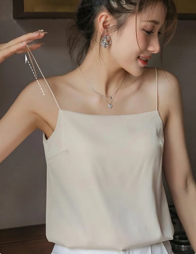 【 日本 Dark Angel 】緞面立體杯背心/細肩帶 2件組6