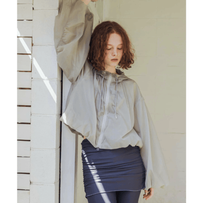 【 URBAN RESEARCH 】撥水透膚氣球袖短版外套10