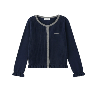 【 MILKFED. 】 FRILL KNIT CARDIGAN 撞色荷葉邊針織開襟衫13