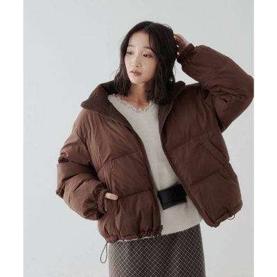 【 Discoat 】格紋 × 素色雙面穿鋪棉外套19