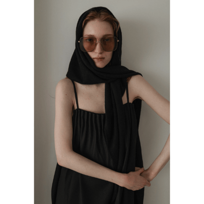 【 tento 】TENTO｜Belted Cocoon Dress 腰帶繭型細肩帶洋裝5