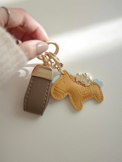 【日本直送 】馬與蹄鐵皮革風鑰匙圈2