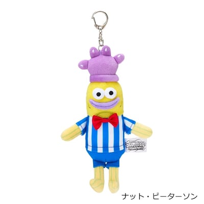 【 日本 PLAZA 】海綿寶寶「手套樂園」絨毛吊飾鑰匙圈6