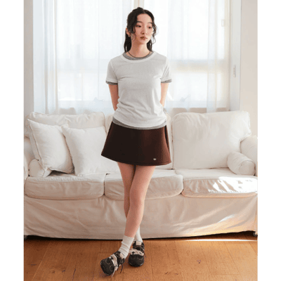 【 miette 】透膚短袖 T 恤套裝8