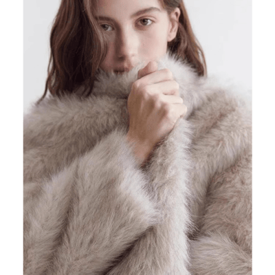 【 chuclla 】立領 Eco Fur 短版毛絨外套4
