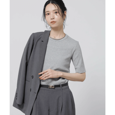 NANO universe｜Anti Soaked® 防汗漬圓領羅紋T恤2
