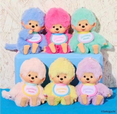 【 Monchhichi 夢奇奇 】 COLORS 繽紛顏色系列娃娃吊飾1