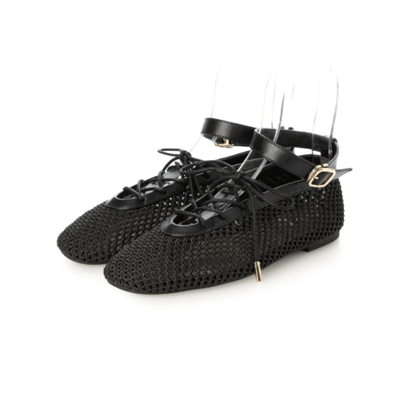 【 EVOL 】輕盈軟質網眼綁帶平底鞋4