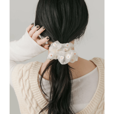 【日本SMELLY 】透膚花朵刺繡大腸圈7