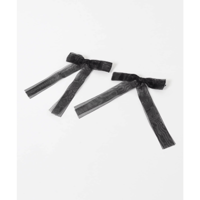 【 SMELLY 】透膚紗蝴蝶結髮夾 2 件組4