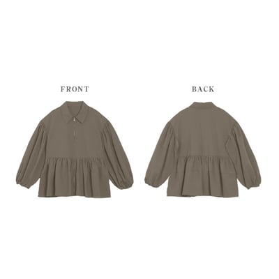 【日本 AMELY】ペプラム泡泡袖輕外套 雙拉鍊設計 女性化寬版剪裁9