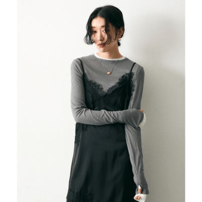 【 Lutim by u 】透膚羅紋圓領上衣6