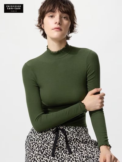 【日本UNIOLO】極暖 HEATTECH  卷卷邊發熱衣3