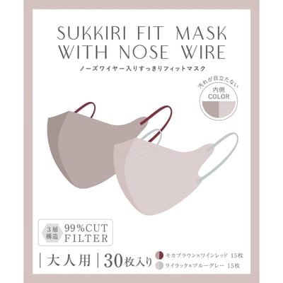 【3COINS】2D自然貼合口罩 30片裝3