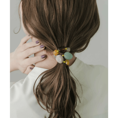 【日本SMELLY 】天然石風串珠髮圈1