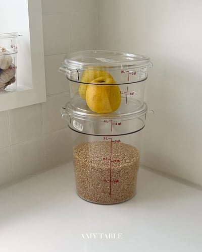 （預購）韓國 amytable 選物店｜圓形透明附蓋收納罐8