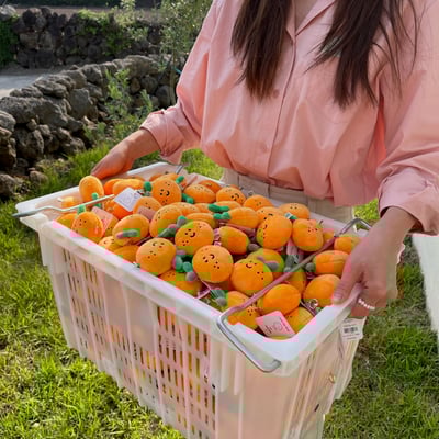 （現貨）韓國文創 MUMUJEJU ｜ 濟州島限定橘子石頭吊飾鑰匙圈3