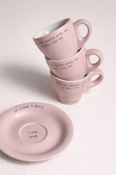（預購）mamanaube 新品｜粉色拿鐵咖啡杯組 (160ml)4