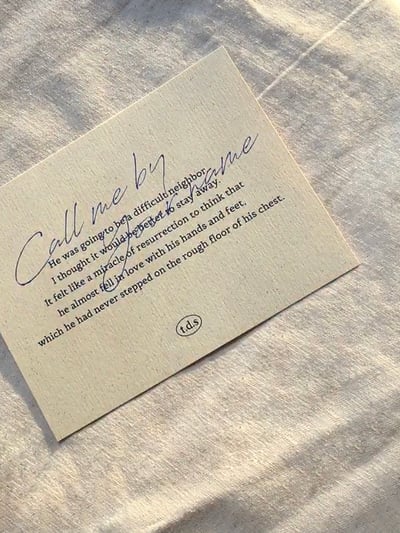 （現貨）韓國 t.d.s ｜call me by your name 明信片組（6張）5