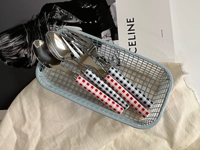（現貨）復古格紋餐具1