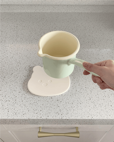 （現貨）韓國小熊矽膠杯墊4