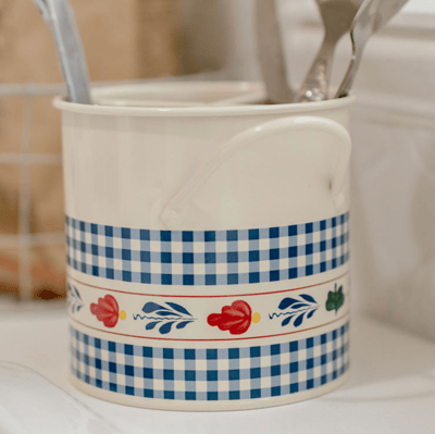 （預購）韓國選物｜鐵製復古花紋餐具瀝水筒2