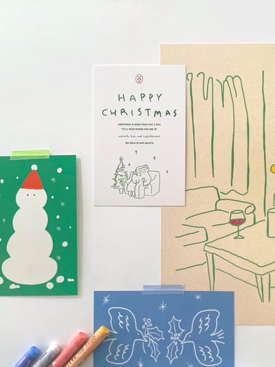 （現貨）韓國 t.d.s ｜Happy Christmas 聖誕明信片1