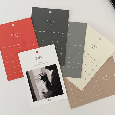 （現貨）韓國 t.d.s | 2025 簡約冬日色系月曆掛曆4