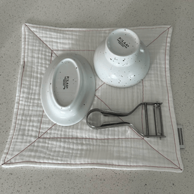 （現貨）韓國 susu studio ｜縫線家飾布/餐墊/抹布/隔熱墊2